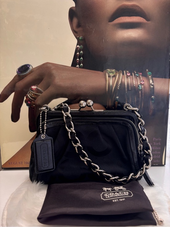 Coach Handbags - Coach Parker Optic Double Zip Kisslock Shoulder Bag